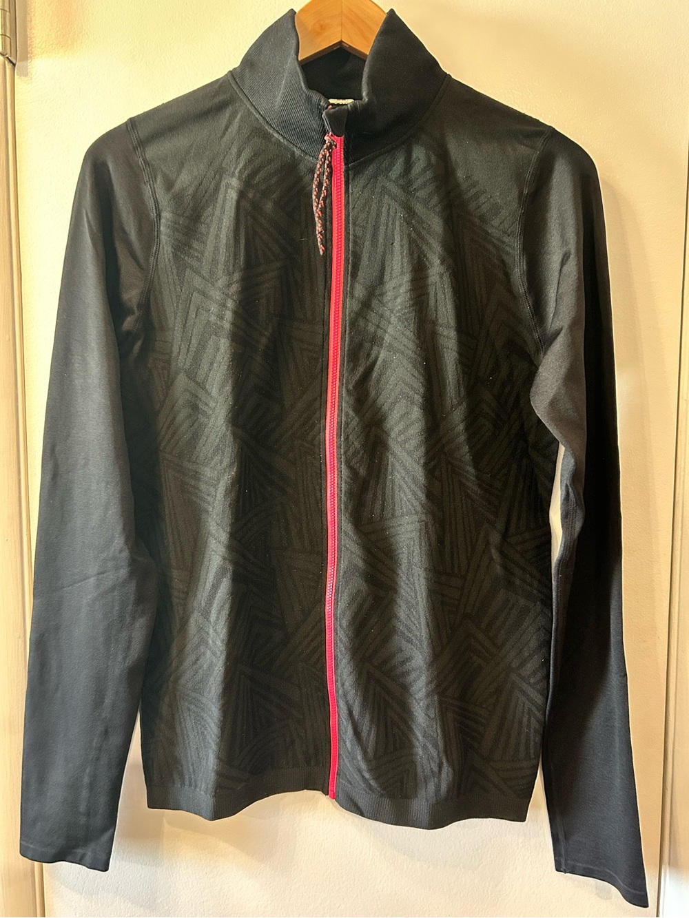 Fabletics Full-Zip Black Jacket w/Pink Zipper, Sz-M
